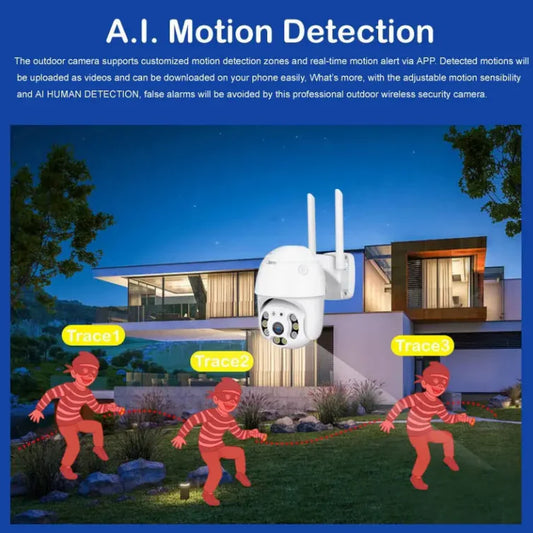 Camera de supraveghere WIFI de exterior cu antena de amplificare