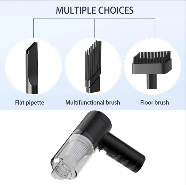 Aspirator portabil 3in1 cu functie de suflare si pompare aer, reincarcabil